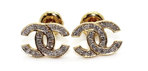 chanel logo diamond|chanel symbol earrings.